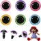 40PCS 30mm Glitter Safety Eyes for Amigurumi – Plastic Crochet Doll Eyes with Washers for Plush Toys, Bears, and DIY Crafts